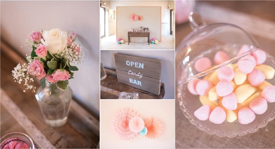 mariage vintage chic candy bar