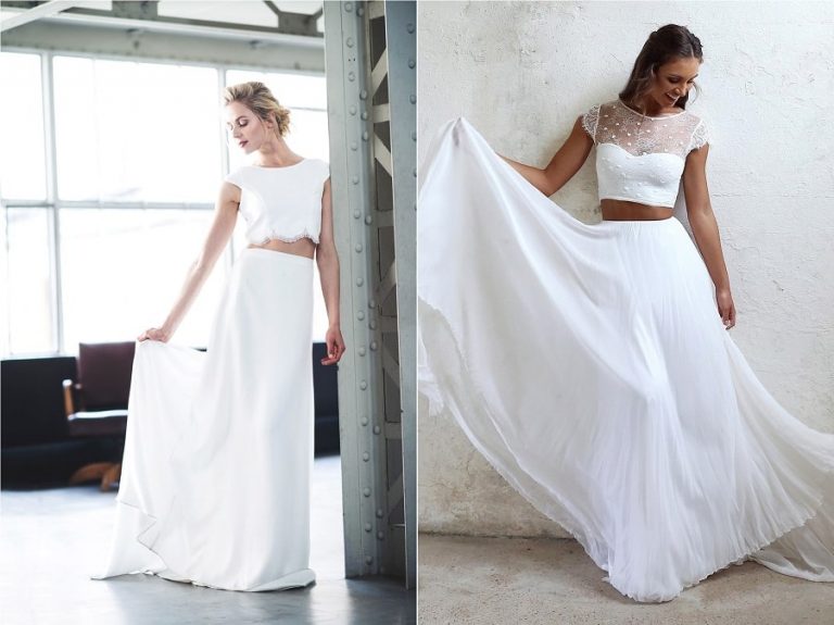 Robes de mariée 2018 : 10 modèles de jupes avec top crop - A la Une!