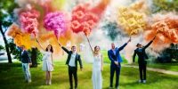 Et si on utilisait des fumigènes colorés pour le mariage ?