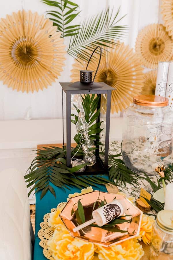 décoration table fête baptême mariage jungle