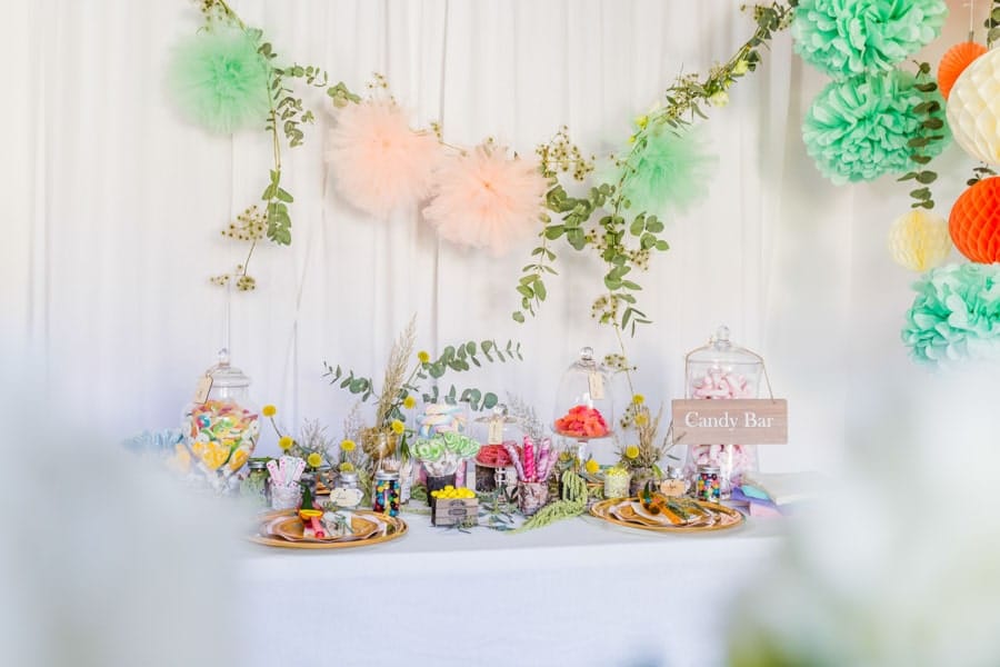 décoration table mariage thème gourmandise candy-bar 