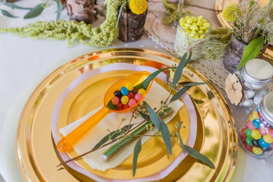 décoration table mariage thème gourmandise candy-bar