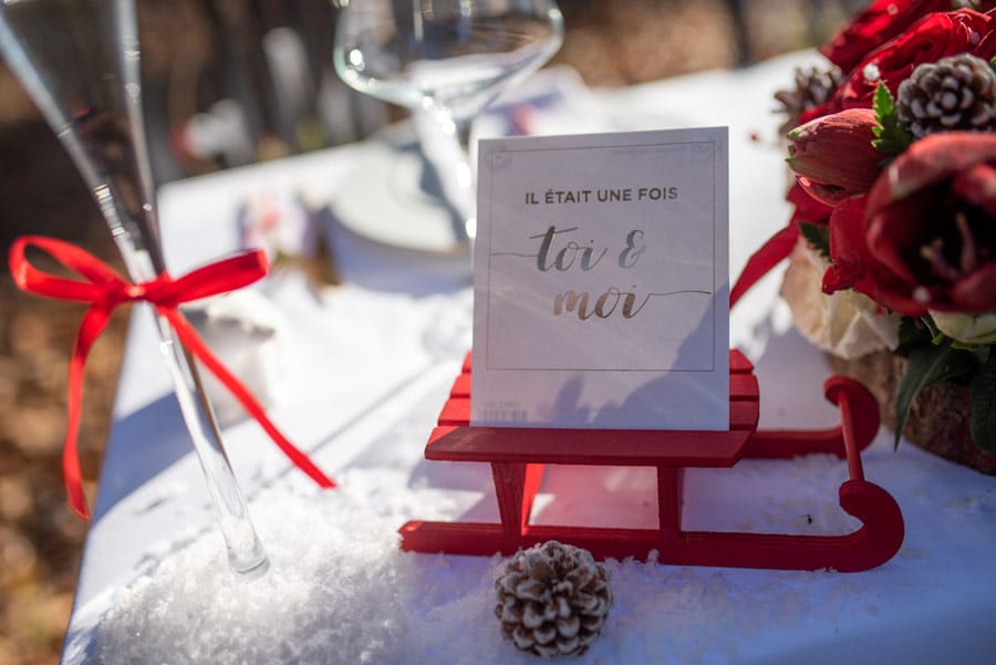 table mariage hiver