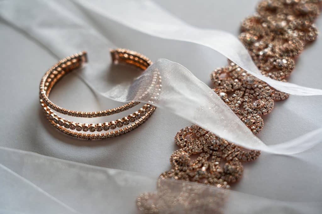 Close up photography of jewelry