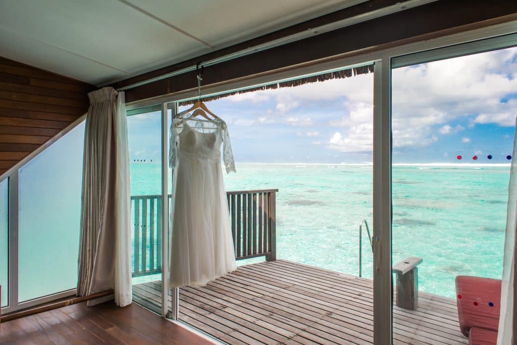 photo de robe de mariée maldives