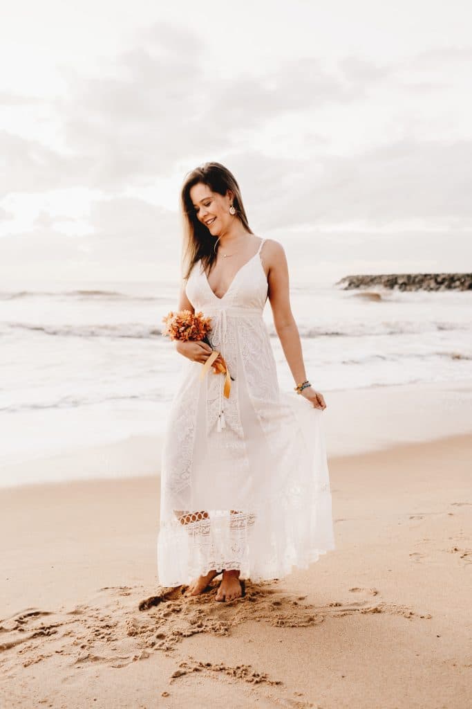 robe de mariée mariage à la plage