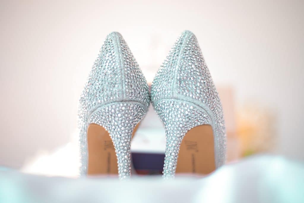 chaussures mariage argent