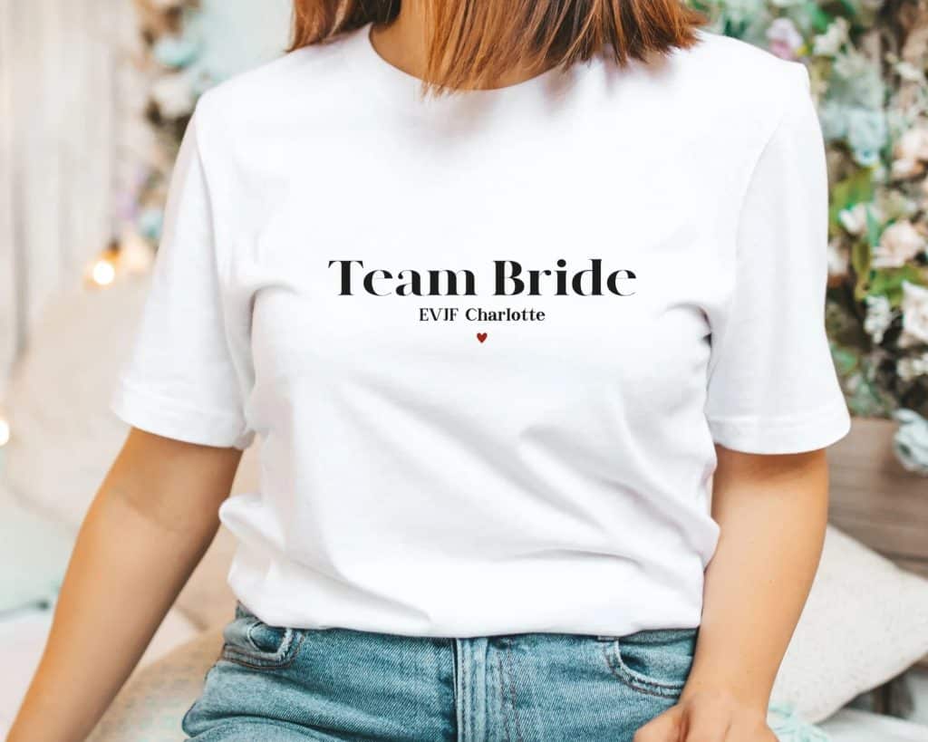 T-shirt EVJF personnalisé - Team bride - EVJF