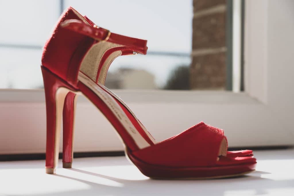 chaussures de mariée rouges