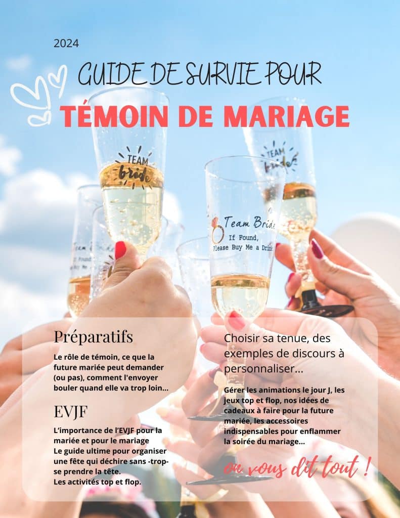 guide témoin mariage