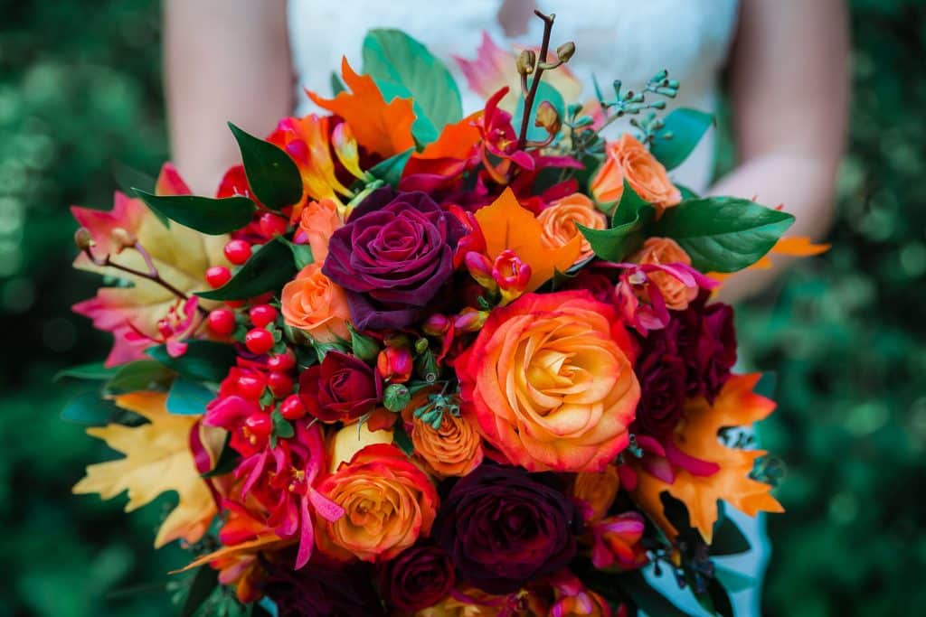 bouquet de mariée coloré