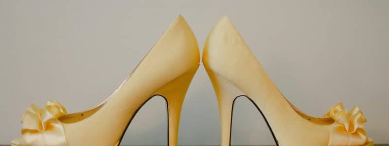 chaussures mariée jaune