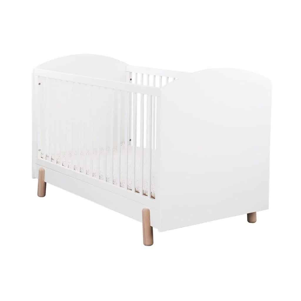 lit bébé bois blanc simple