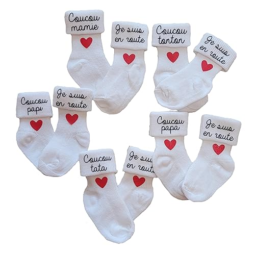 chaussettes personnalisées annonce arrivée bébé