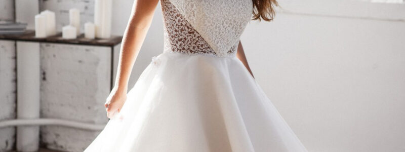 Robe de mariée française créée par Meryl Suissa avant la fermeture de son entreprise